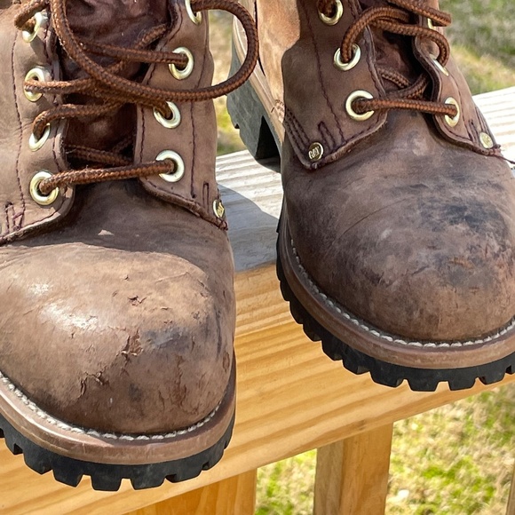 Caterpillar Mens LOGGER  Steel Toe Brown Leather Boots Size 7 main image 13